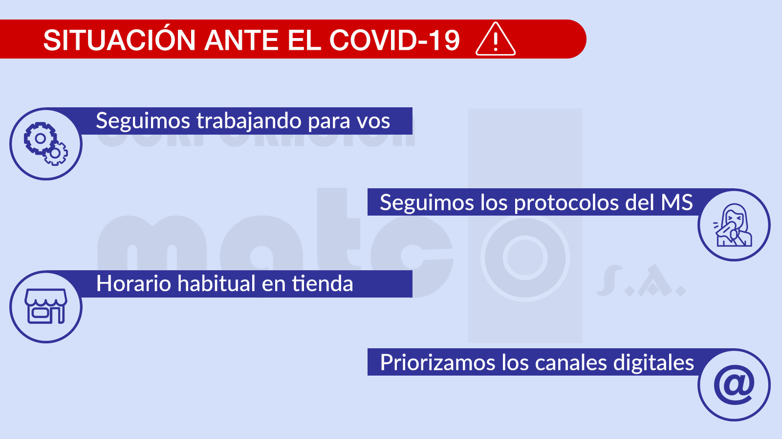 Medidas de contención ante el COVID-19